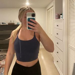 Blue Cropped Workout tank